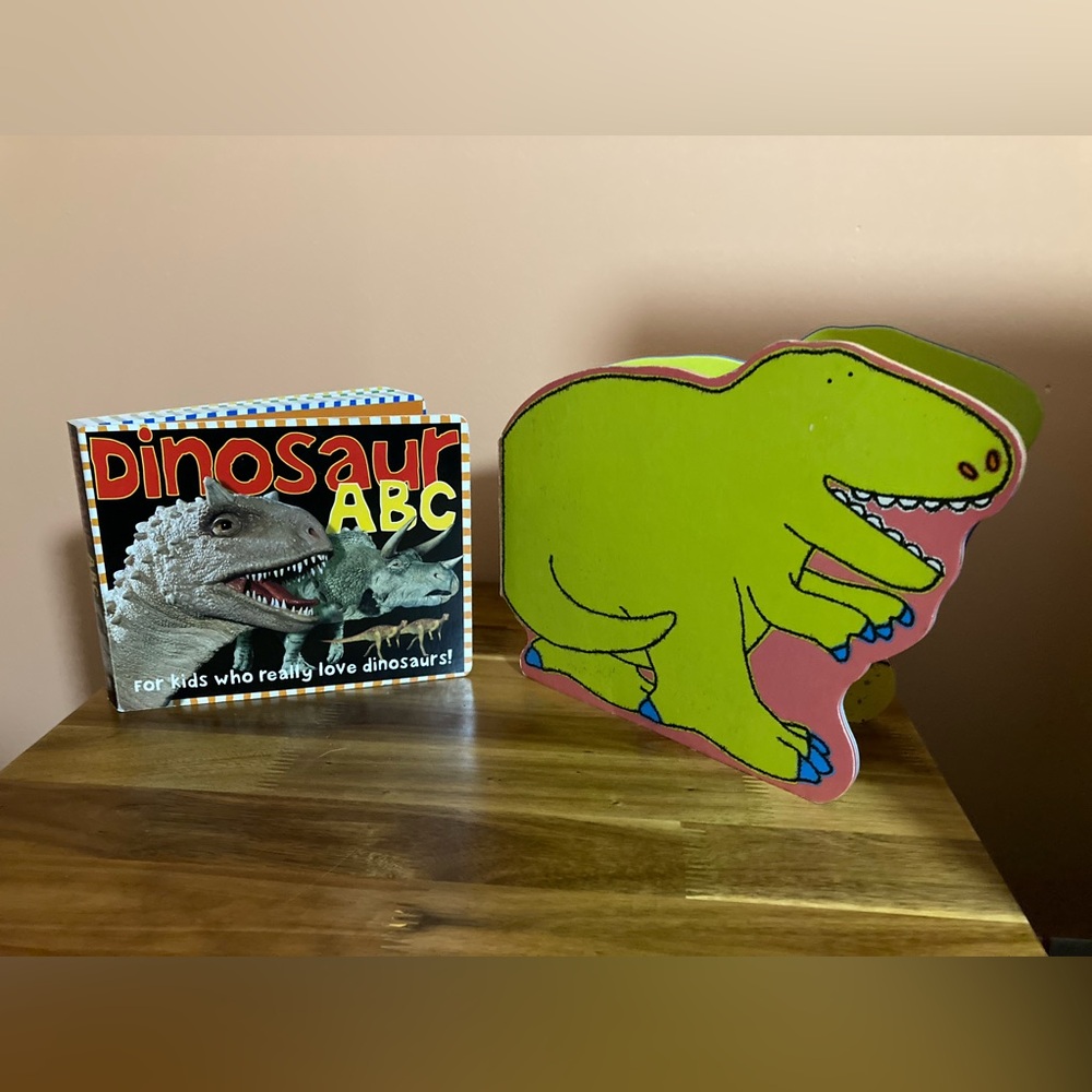Dinosaur Board Books (2) for Children; Preowned in Very Good Condition